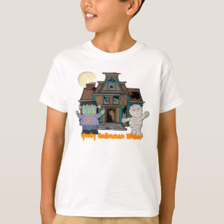 Camiseta Frankenstein e t-shirt do Dia das Bruxas da mamã