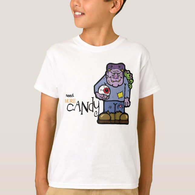 Camiseta Frankenstein engraçado o Dia das Bruxas (Frente)