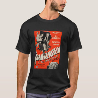Camiseta Frankenstein Halloween Monster Poster Horr espanho