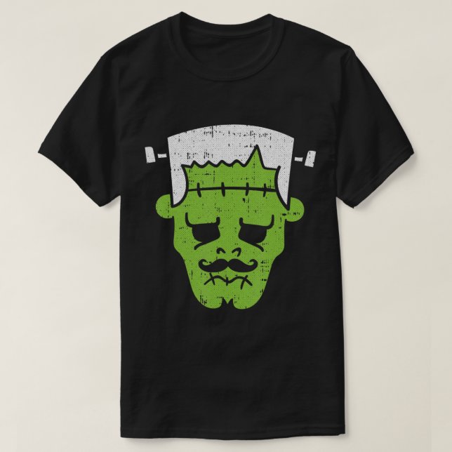 Camiseta Frankenstein Lazy Halloween Figurume Horror Filme  (Frente do Design)