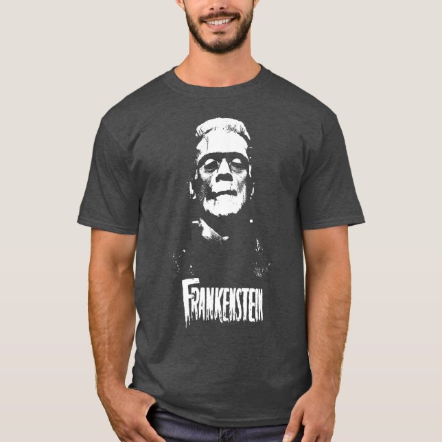 Camiseta Frankenstein Monster Classic Horror Flick White (Frente)