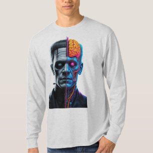 Camiseta Frankenstein Rewired – Anatomia Cyberpunk Arte Pop