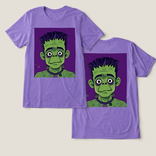 Camiseta Frankenstein Triblend T-Shirt (Design Frente e Verso)