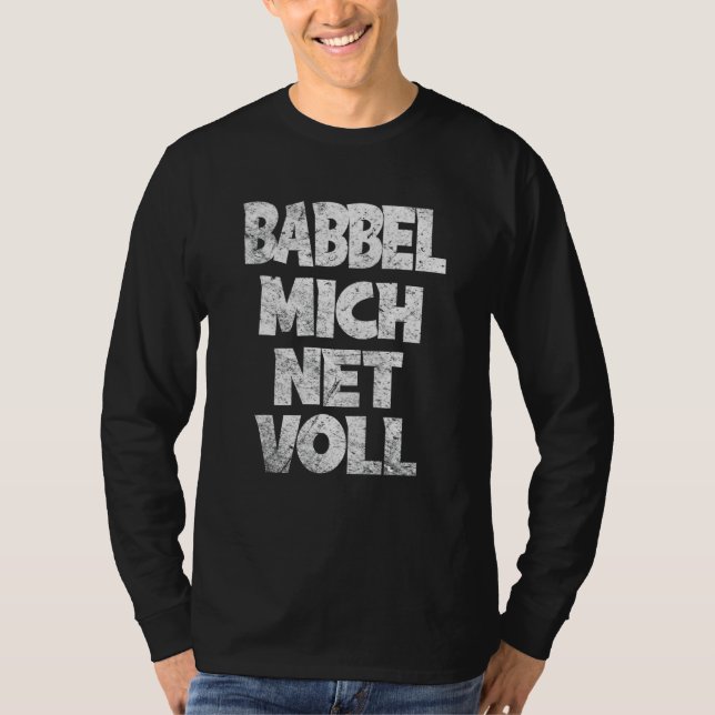 Camiseta Frankfurt Hessen Babbel Mich Dialeto de Cheio Líqu (Frente)