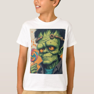 Camiseta Frankie vai pedir doces ou travessuras