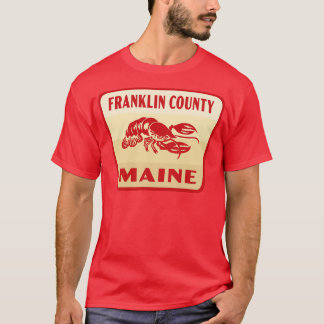 Camiseta Franklin County Maine Retro Crachá Tan