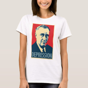 Camiseta Franklin D. Roosevelt - depressão: Parte superior
