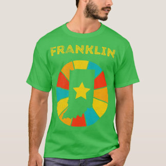 Camiseta Franklin Indiana Vintage angustiou Souvenir