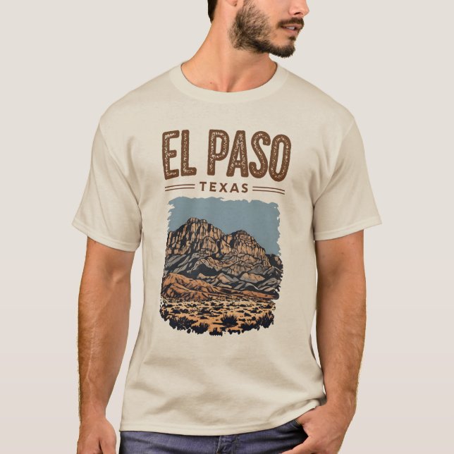 Camiseta Franklin Mounains Graphic El Paso Texas (Frente)
