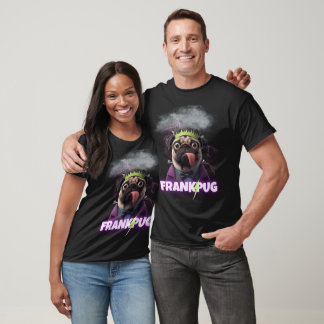 Camiseta FrankPug T-Shirt - Design de Pug Bonito e Engraçad