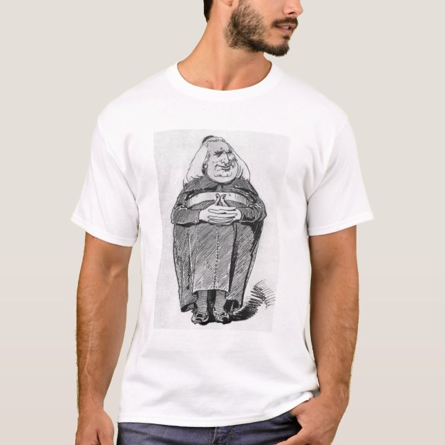 Camiseta Franz Liszt (1811-86) como o abade, caricatura 'de (Frente)