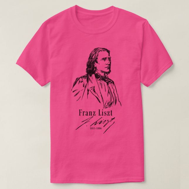 Camiseta Franz Liszt Classical MusicPiano (Frente do Design)