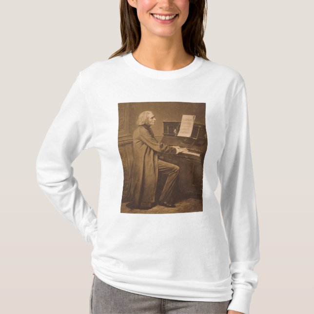 Camiseta Franz Liszt no piano (Frente)