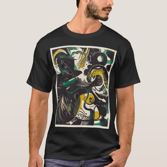 Camiseta Franz Marc Abstrato Genesis II Expressionismo Art (Frente)
