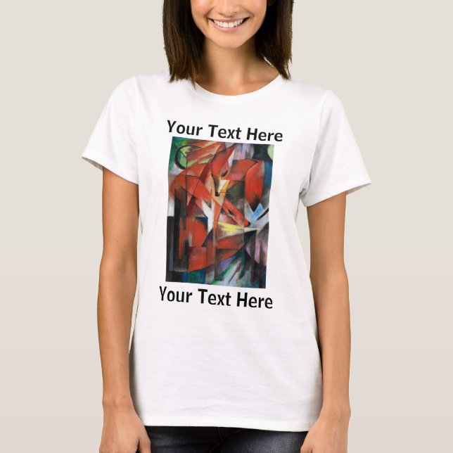Camiseta Franz Marc Famous Pintando O T-Shirt Das Raposas (Frente)