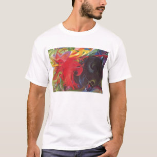 Camiseta Franz Marc - lutar forma um vermelho preto de 1914