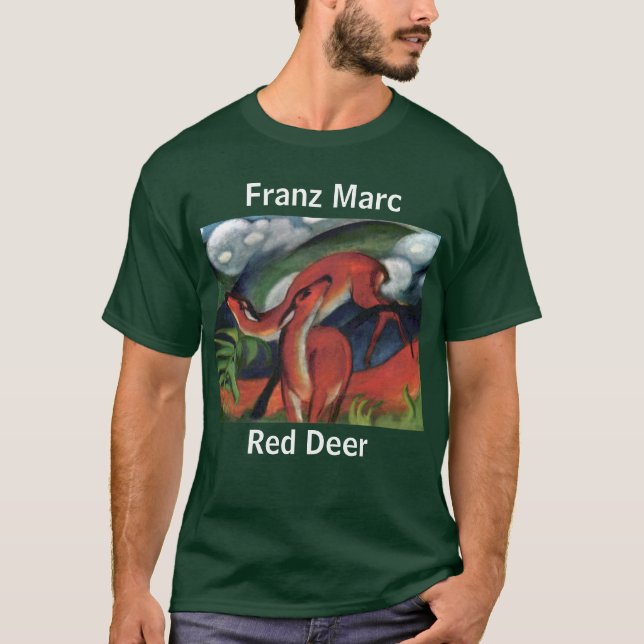 Camiseta Franz Marc Painting Red Deer II (Frente)