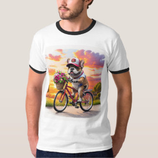 Camiseta Französische Bulldogge Fahrrad French Bulldog