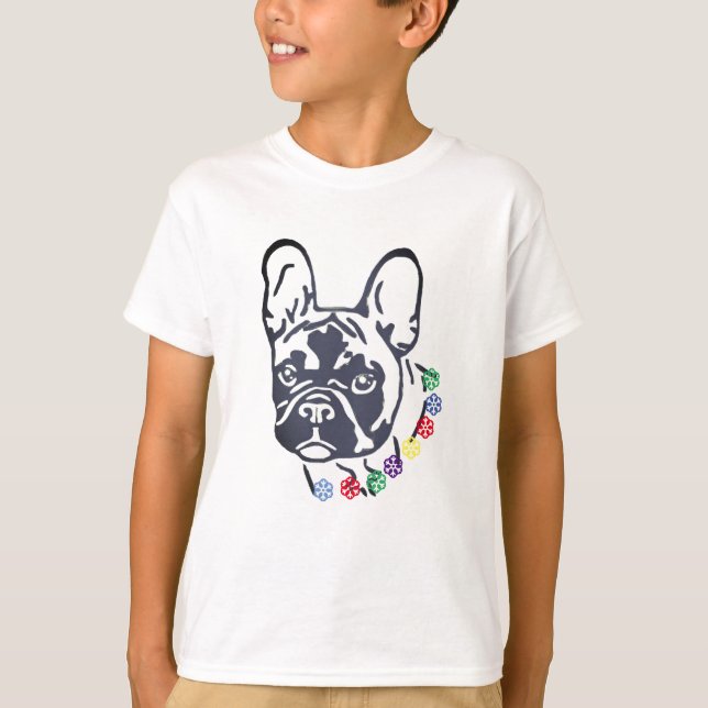 Camiseta Französische Bulldogge Herzhalsband French Bulldog (Frente)
