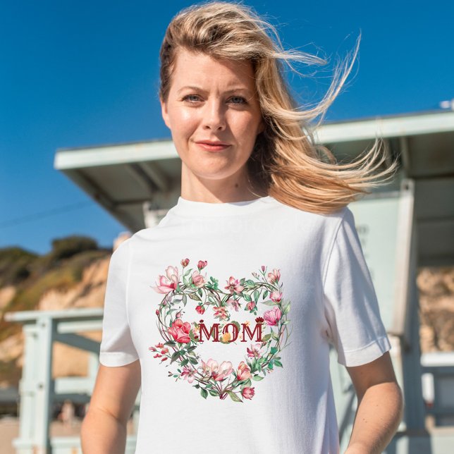 Camiseta Fraqueza do Coração Floral - MOM (Criador carregado)