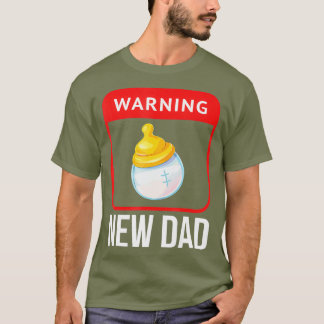 Camiseta Frasco de bebê Novo papai para ser presente em bre