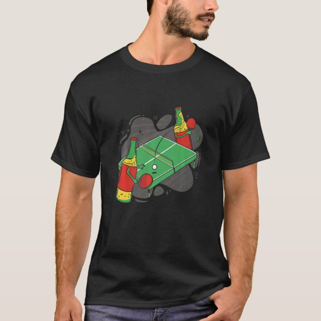 Camiseta Frasco De Cerveja Com Mesa Bat Beer Tocando (Frente)