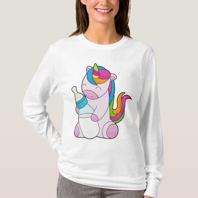 Camiseta Frasco de leite Unicorn (Frente)