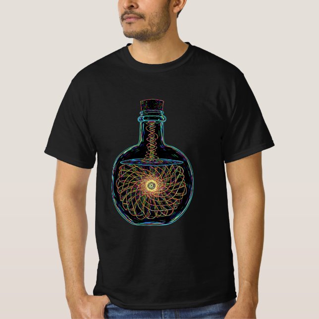 Camiseta Frasco de líquido de espiral (Frente)