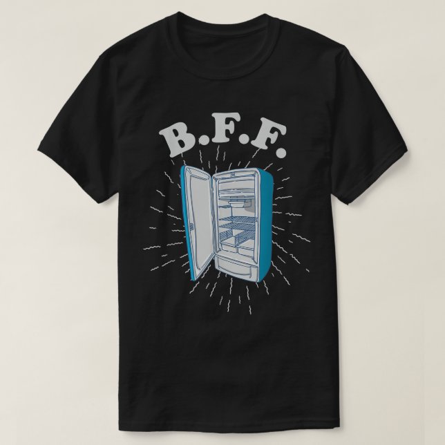 Camiseta Frasco de Refrigerador BFF (Frente do Design)