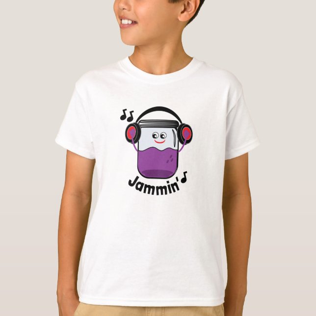 Camiseta Frasco do doce de Jammin com t-shirt do (Frente)