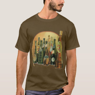 Camiseta Frascos De Cerveja Importados, Álcool, Bebidas