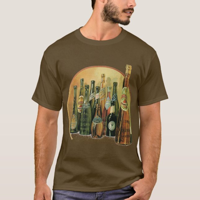 Camiseta Frascos De Cerveja Importados, Álcool, Bebidas (Frente)