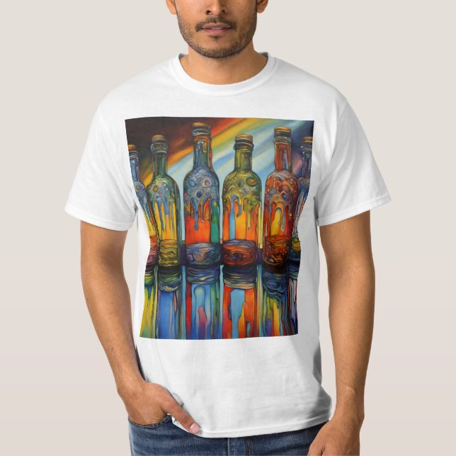 Camiseta Frascos De Vidro Refletidos 1 (Frente)