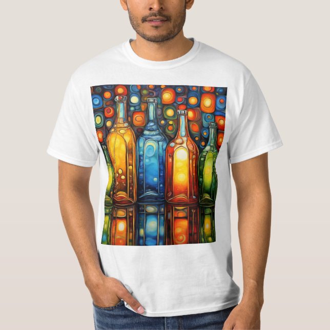 Camiseta Frascos De Vidro Refletidos 4 (Frente)