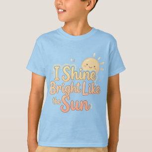 Camiseta Frase de Confiança Alegre para Mentes Pequenas e B