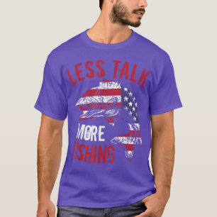 Camiseta Frase De Pesca Engraçada Menos Falando Mais Pesca