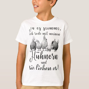 Camiseta Frase engraçada de galinha Eu falo com meus frango