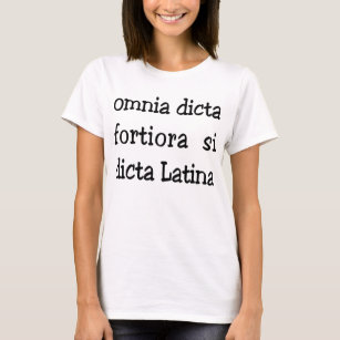 Camiseta Frase Latin engraçada, slogan para a luz
