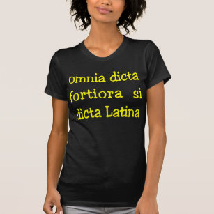 Camiseta Frase Latin engraçada, slogan para a obscuridade