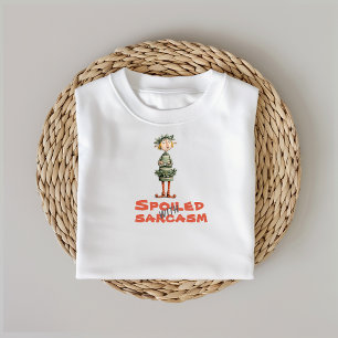 Camiseta frase sarcástica de elfo de desenho animado retrô