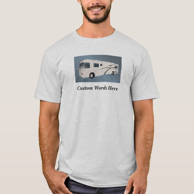 Camiseta Fraseio do campista rv Motorhome (Frente)
