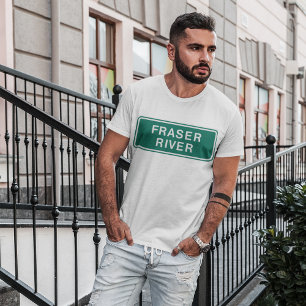 Camiseta Fraser River Highway Sinal Colúmbia Britânica Cana