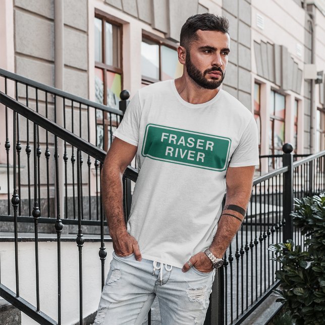 Camiseta Fraser River Highway Sinal Colúmbia Britânica Cana (Criador carregado)