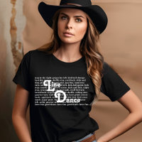 Frases de Dança de Linha Etapas T-Shirt