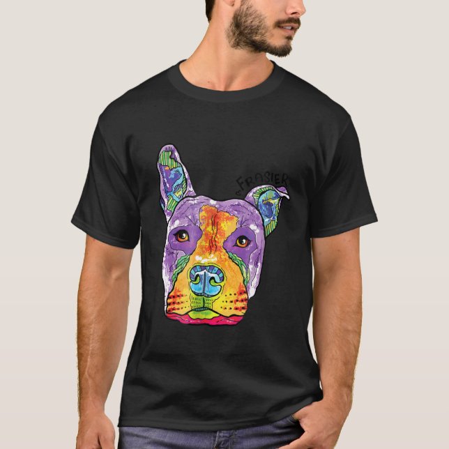 Camiseta Frasier o resgate Pitbull cão (Frente)