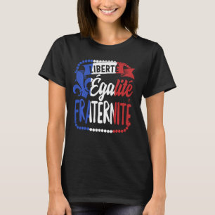 Camiseta Fraternidade da Liberdade Dia da Bastilha Francesa
