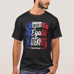 Camiseta Fraternidade da Liberdade Dia da Bastilha Francesa