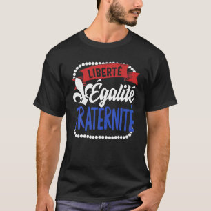 Camiseta Fraternidade da Liberdade Dia da Bastilha Francesa