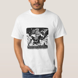 Camiseta Frath Of Zeus ink Illustration Grega mythology art