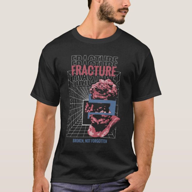 Camiseta Fratura - Design Brutalista (Frente)